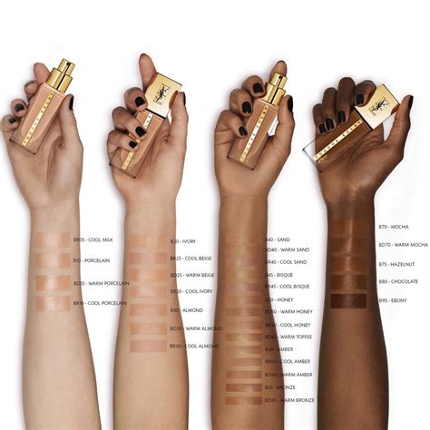 yves saint laurent le touche eclat foundation|ysl touche eclat colour chart.